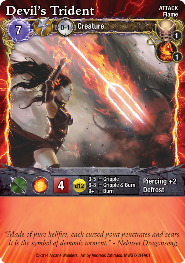 Devil's Trident - Devil's Trident Mage Wars (661x900), Png Download