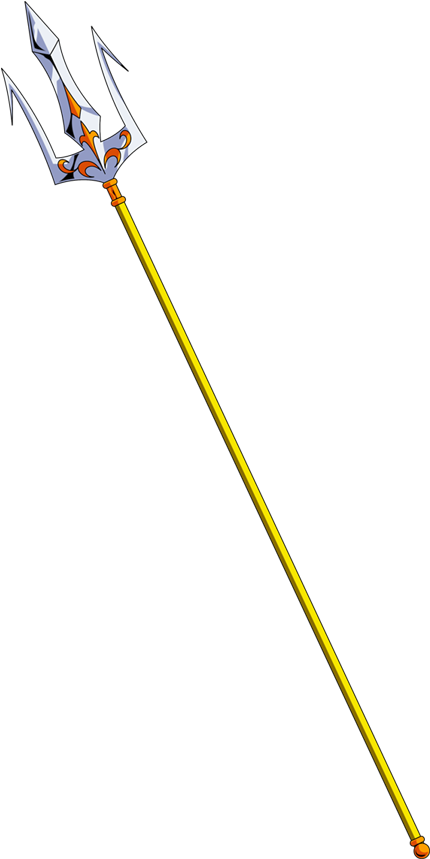 Poseidon Trident - Amber (473x900), Png Download