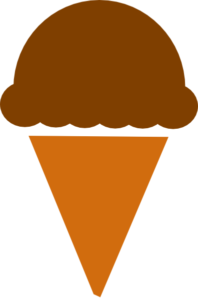 Ice Cream Silhouette Clip Art At Clker - Ice Cream Scoop Cartoon (396x595), Png Download