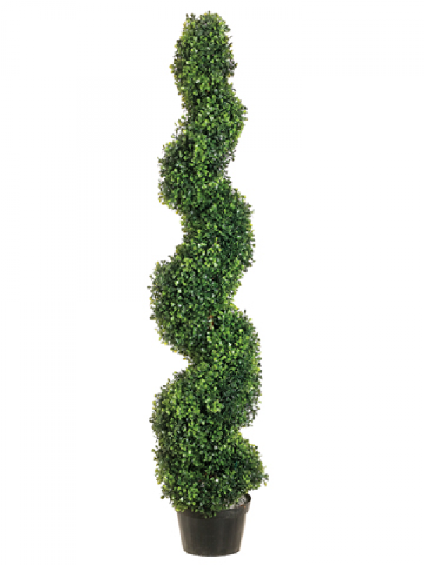 Download 4' Boxwood Spiral Topiary In Plastic Pot Green Silk Tree