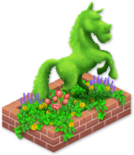 Horse Topiary - Hay Day Green Horse (528x528), Png Download