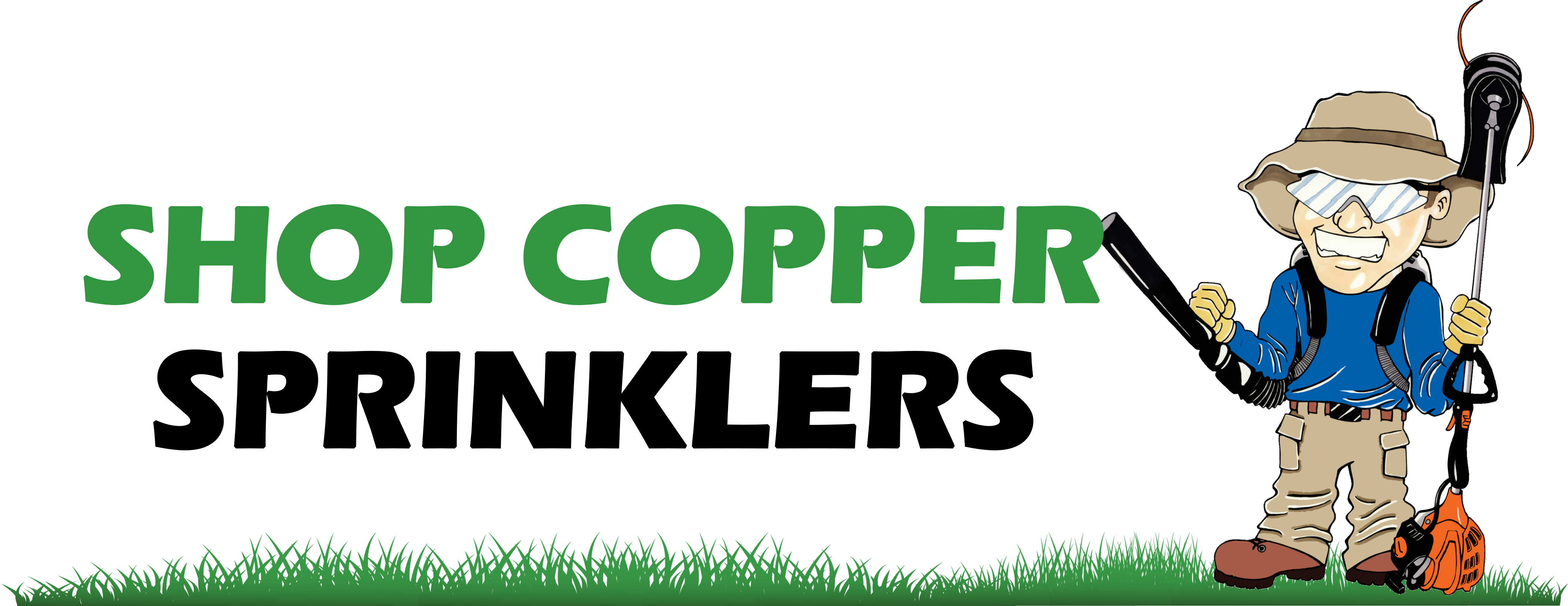 Shop Copper Sprinklers - Grass (4201x1623), Png Download