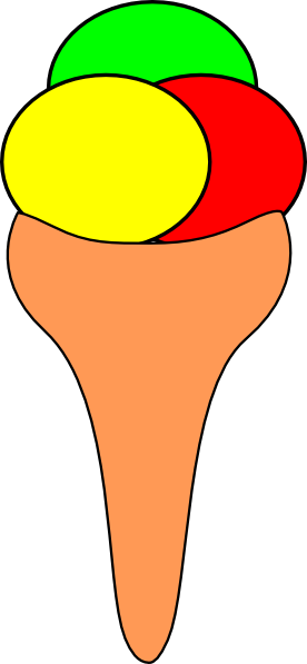 This Free Clipart Png Design Of Bescuit Cone Icecream (276x597), Png Download