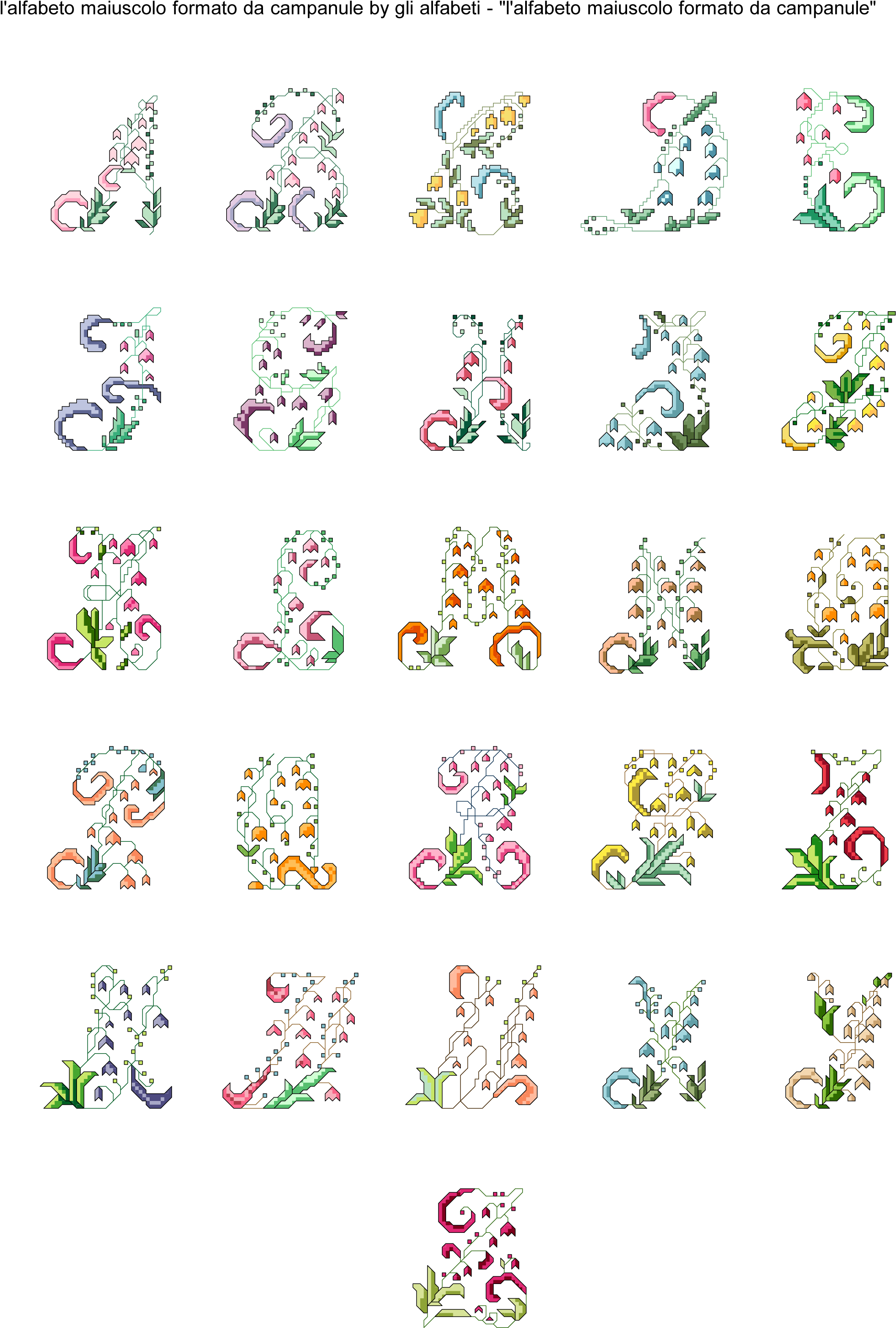 Alfabeto Maiuscolo Formato Da Campanule (2331x3282), Png Download