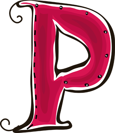 Alphabet With Sweet Animals 042 - Letra P Png (374x433), Png Download