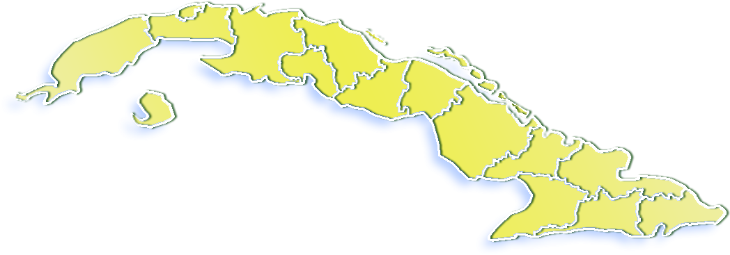 Cuba Provinces-map - Cuba Mapa Original (1068x409), Png Download