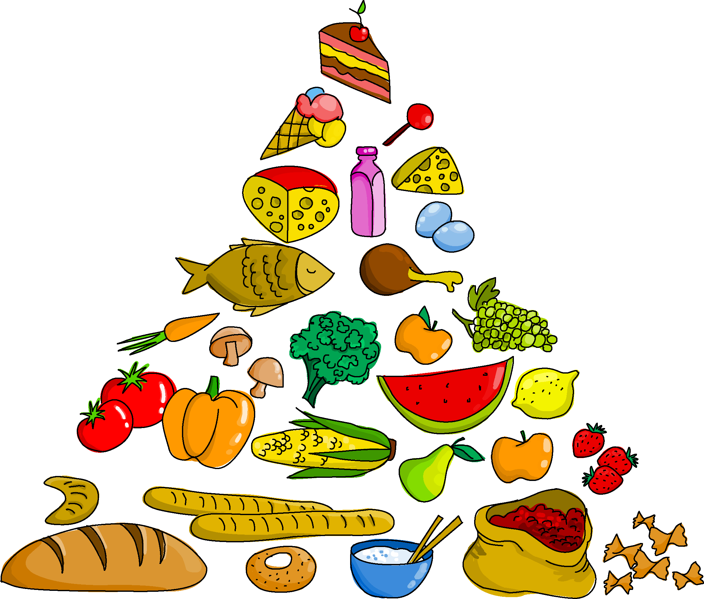 Png Library Stock Food Pyramid Clip Art Transprent - Food Pyramid Clip Art (2248x1913), Png Download
