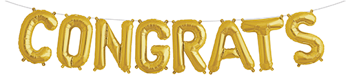 Gold Congrats Balloon Kit Available At Shop Sweet Lulu - Congrats Balloon (504x504), Png Download