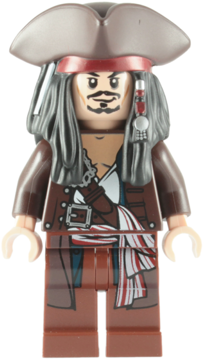 Lego Captain Jack Sparrow With Tricorne Minifigure - Jack Sparrow En Lego (700x700), Png Download