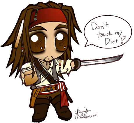 Tumblr - Jack Sparrow Drawings Cartoon (500x480), Png Download