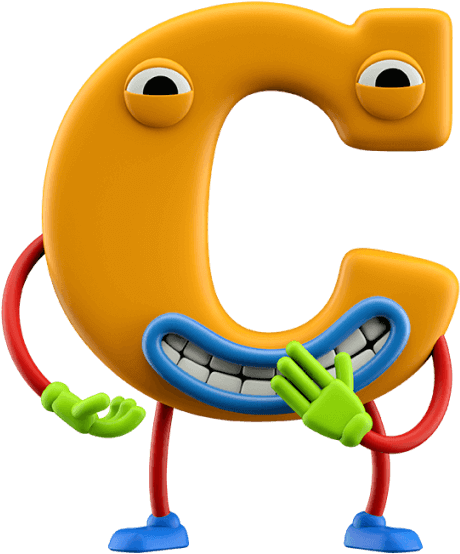 Abc Character Font - Cartoon A Letter Character (595x595), Png Download