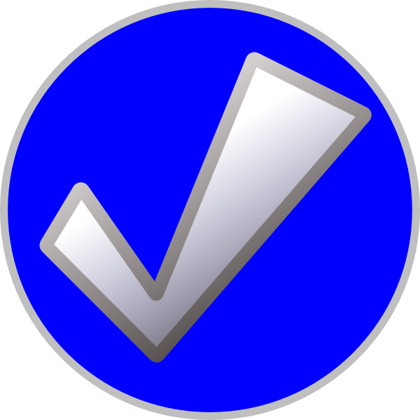 Tick Svg Clip Arts 600 X 600 Px (600x600), Png Download