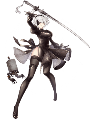 Portrait 2b Breaker - Sinoalice 2b (350x416), Png Download
