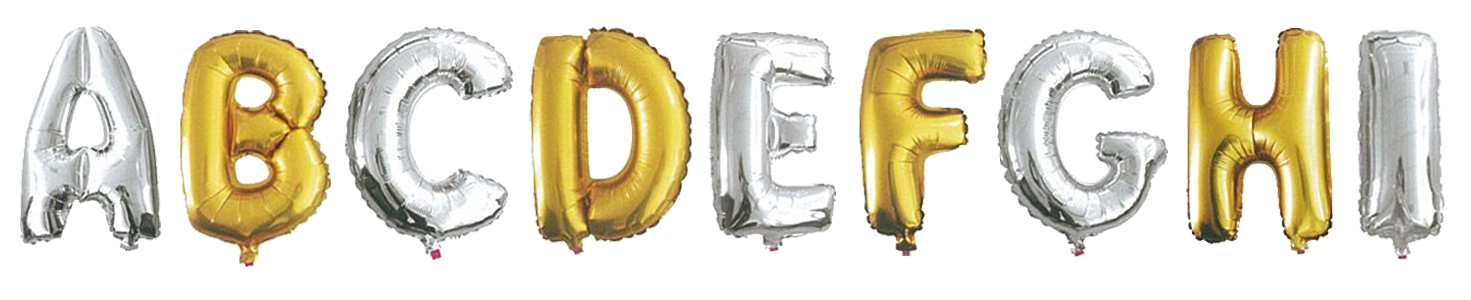 Metallic Silver Or Gold Alphabet - Artwrap G Foil Balloon (1470x392), Png Download