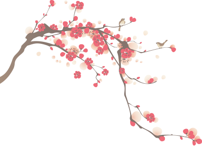 Img01 - Flor De Cerezo Dibujo (413x302), Png Download