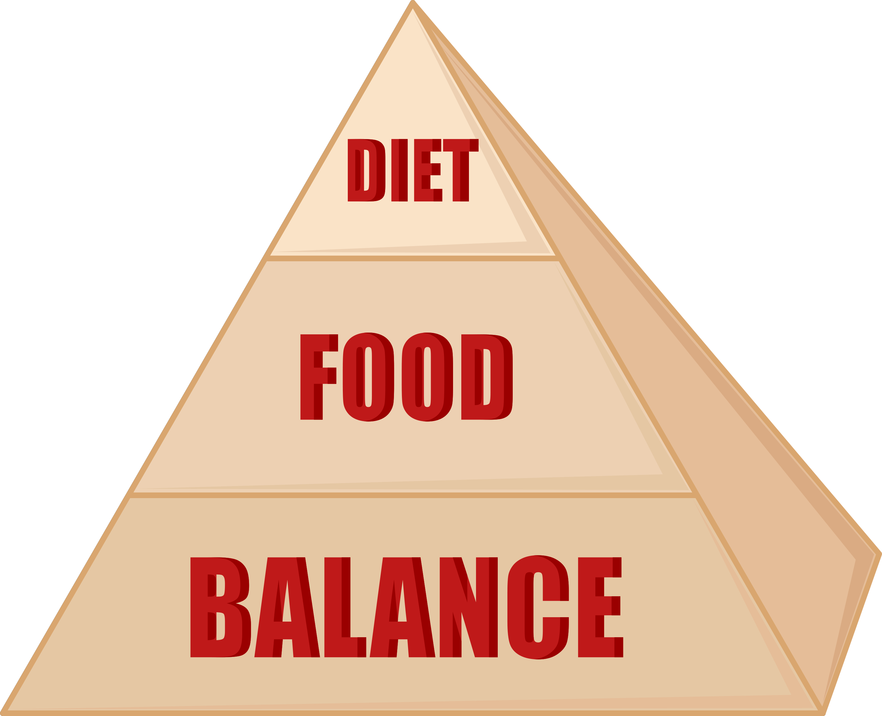 Food Pyramid - Cartoon Pyramid (3000x2435), Png Download