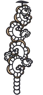 Japanese Flower Bracelet, Black & Olive - Bracelet (407x407), Png Download