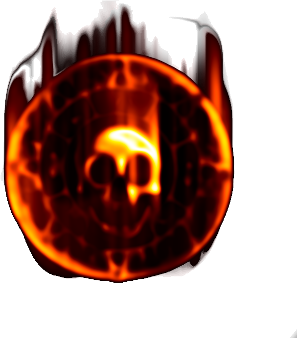 Pirate Coin In Flames 4b - In Flames (724x690), Png Download