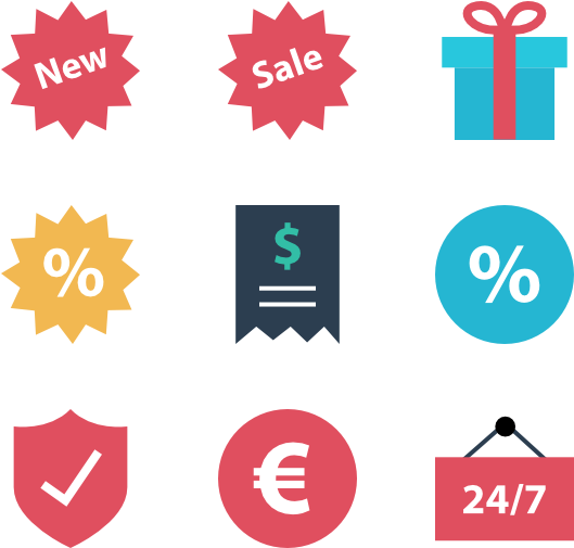 Shopping Sales 50 Icons - Güneş Işınlarının Dik Gelmesi (600x564), Png Download