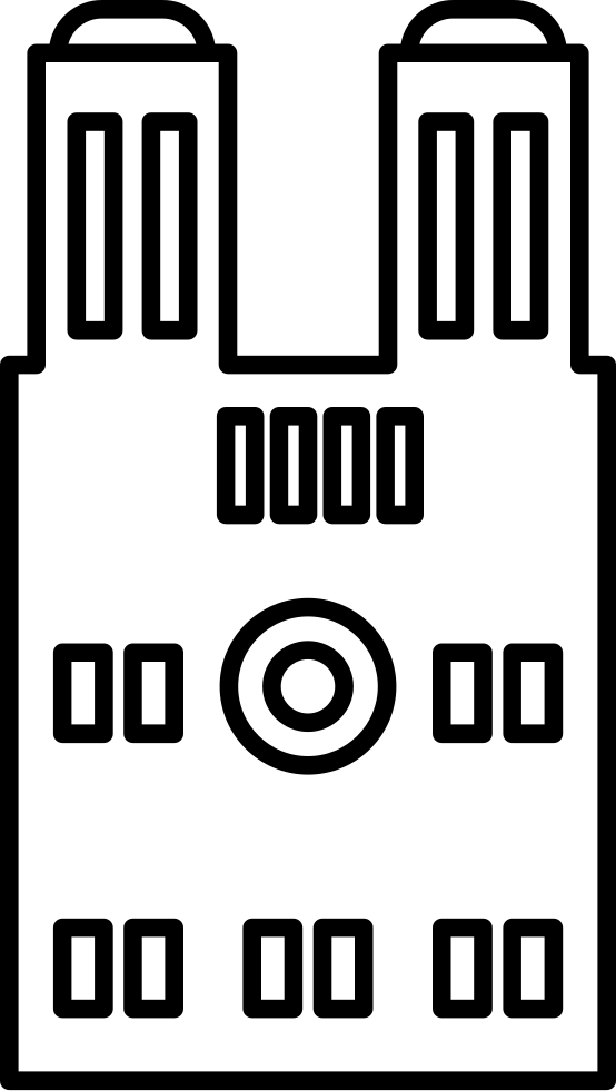 Notre Dame Cathedral Comments - Notre-dame De Paris (554x981), Png Download