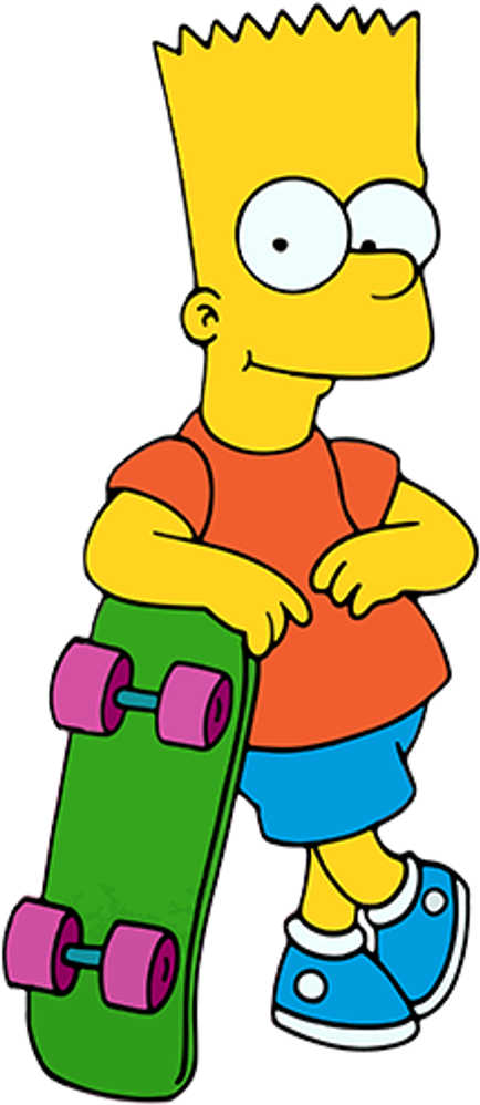 Bart Simpson Skateboarding Carinewbi