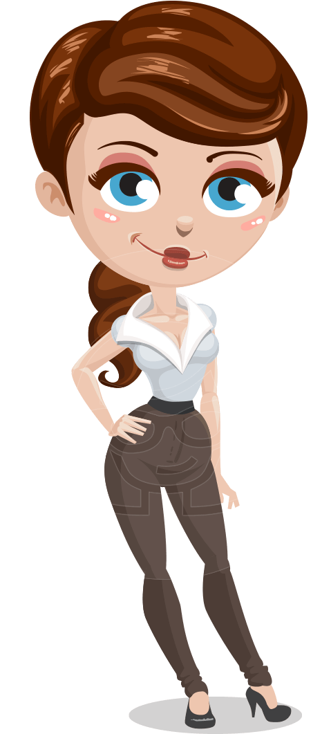 Download Pin Graphicmama On Female Vector Characters Woman Cartoons - Cute Lady  Cartoon Characters PNG Image with No Background 