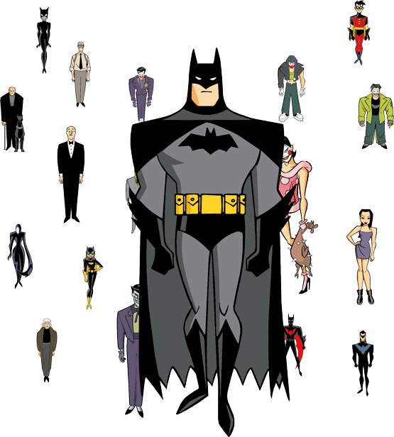Batman Cartoon Characters - Batman (life Size Stand Up) (555x616), Png Download