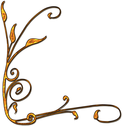 Scroll Antique Gold - Gold (720x720), Png Download