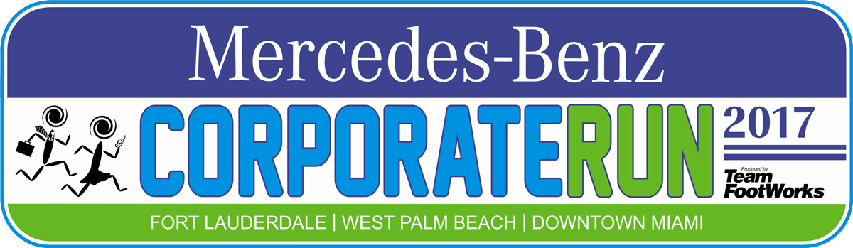 Mercedes-benz Corporate Run - Corporate Run Miami 2017 (1200x349), Png Download