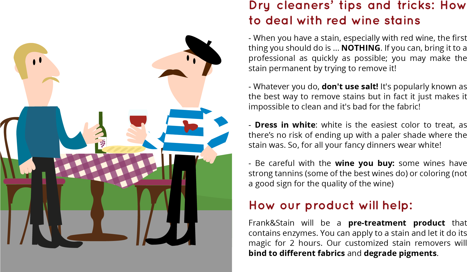 Tips And Tricks When Dealing With Wine Stains - Cartoon (2000x1167), Png Download