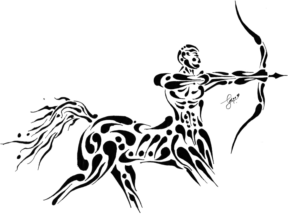 Sagittarius Png File - Tattoo Sagittarius Png (1024x772), Png Download