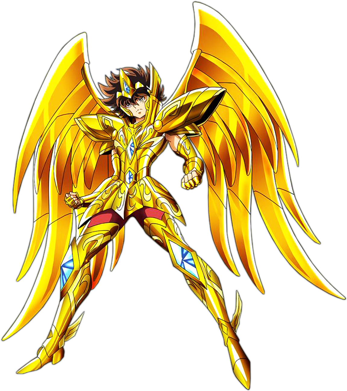 Saint Seiya Omega Render Sagittarius Seiya V2 - Saint Seiya Omega Png (1200x1327), Png Download