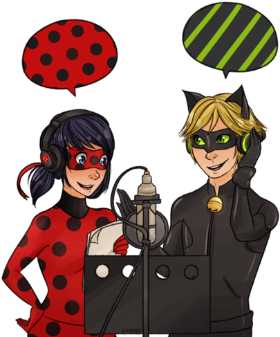 Default Tumblr Static - Ladybug And Catnoir (500x500), Png Download