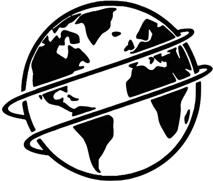 Valentia Transatlantic Cable Foundation - Globe Logo Black And White (422x381), Png Download