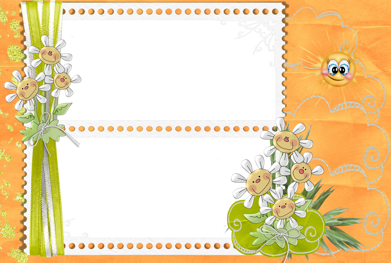 Frame Sun - Flower (1500x1007), Png Download