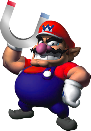 Magnet Wario Smw3d - Wario Mario Party 8 (300x431), Png Download