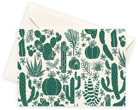 Cacti Stationary Notes (600x715), Png Download