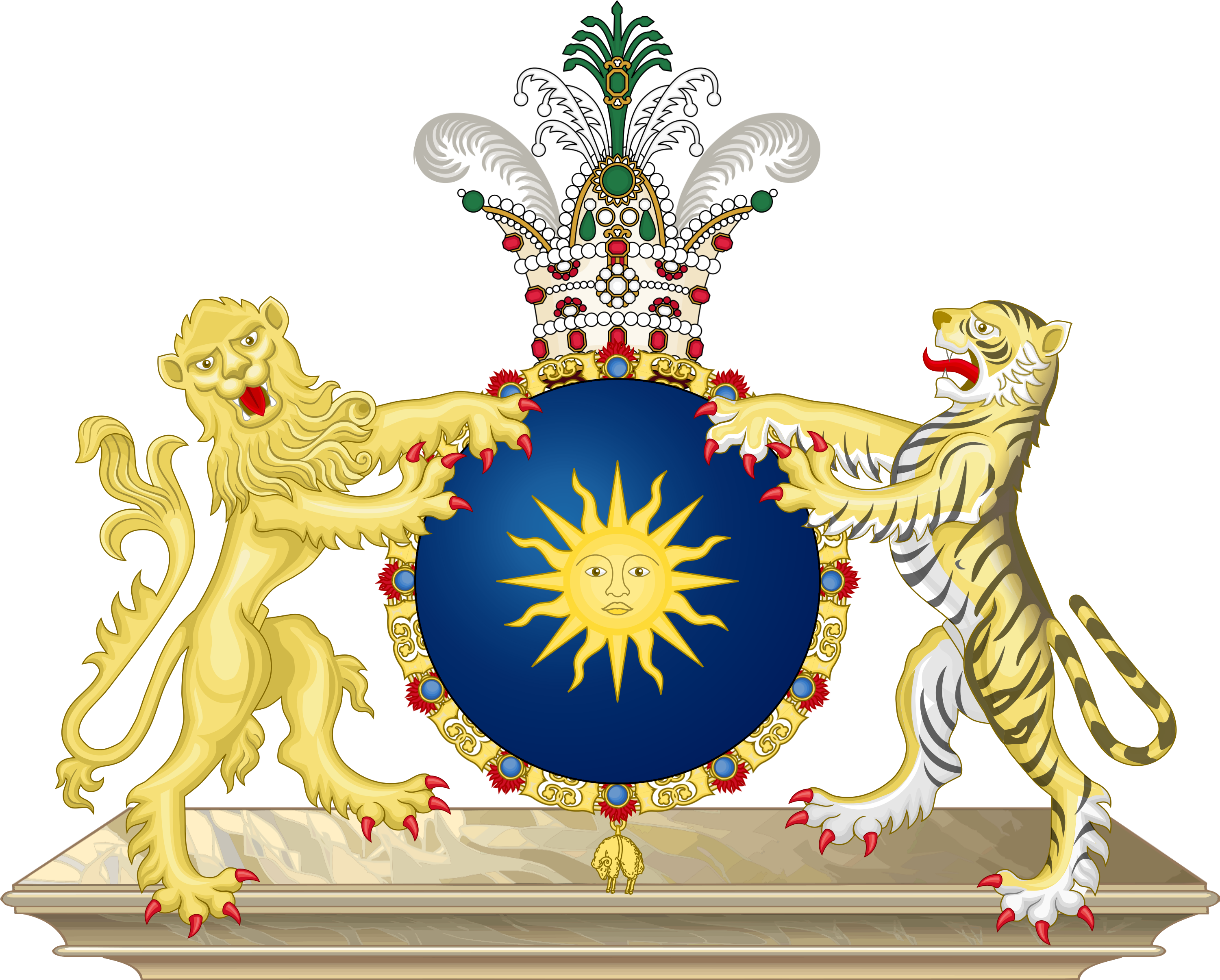 Fictionalimperial Shield Of The Empire Of The Eternal - Singapore Coat Of Arms Png (3000x2569), Png Download
