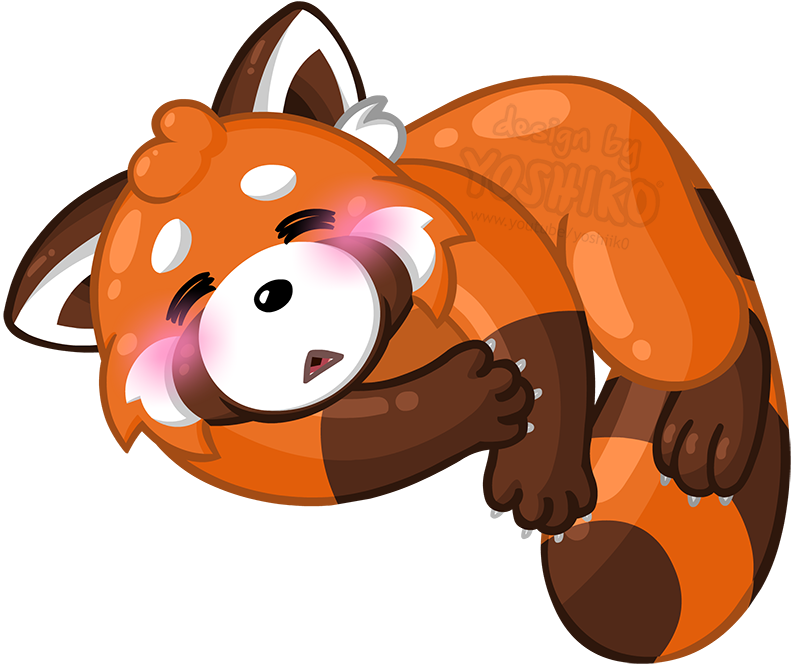 Cartoon Red Panda Sleeping - Animation (791x665), Png Download