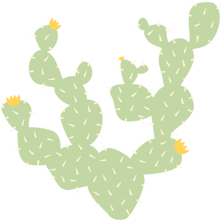 Prickly Pear Cactus Wall Decal - Cactus (660x500), Png Download