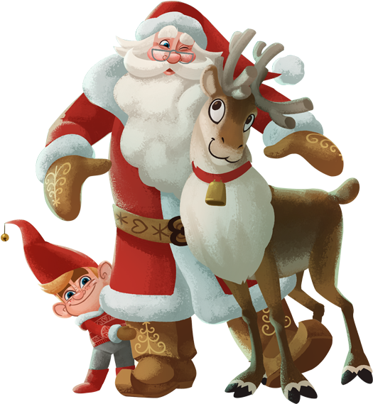 For Santa - Santa Claus Finland Finnish Santa Cartoon (531x588), Png Download