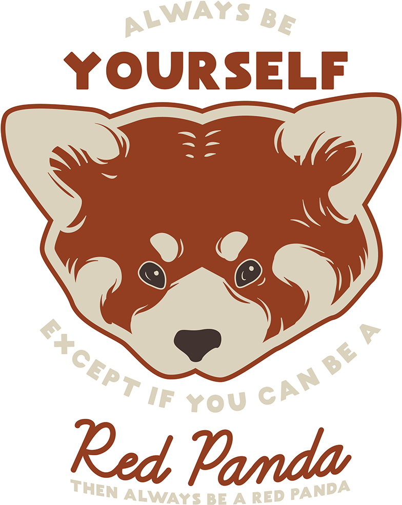 Red Panda T-shirt Design - Student (1200x1080), Png Download