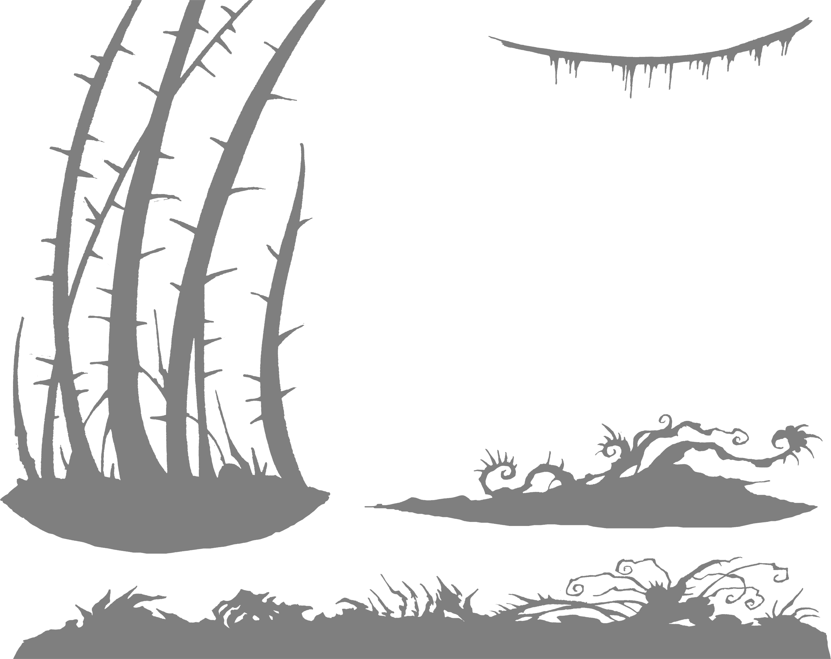 20 Jul 2010 - Swamp Black And White Clipart Png (2666x2115), Png Download