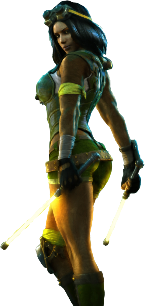 Black Orchid - Killer Instinct Character Png (483x1024), Png Download
