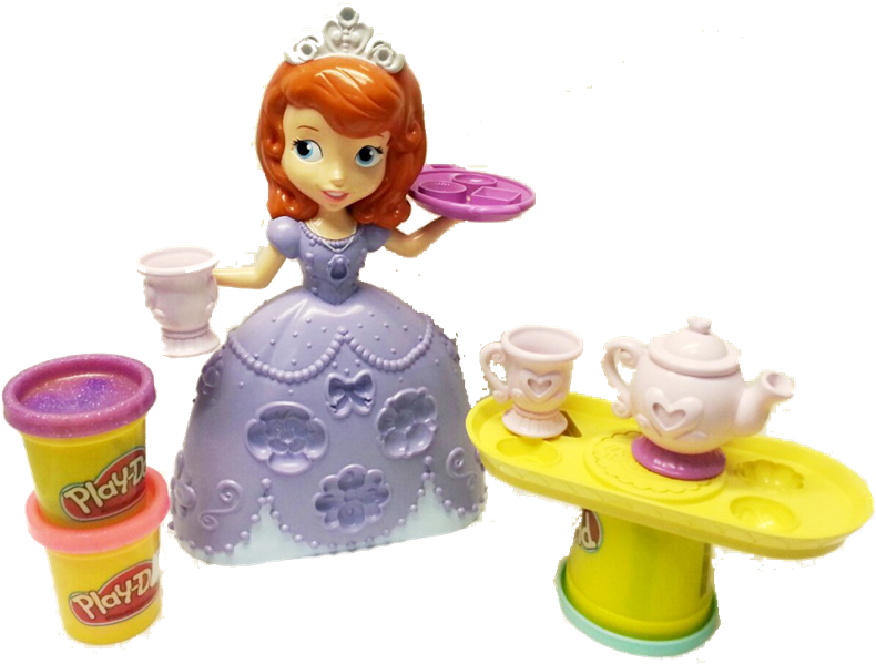 Disney Junior Sofia The First Tea Time Playset By Play-doh - Sofia The First Play Doh (806x614), Png Download