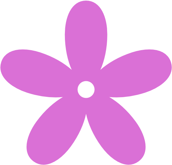 Orchid Flower Clip Art - Pink Flower Clipart (555x550), Png Download