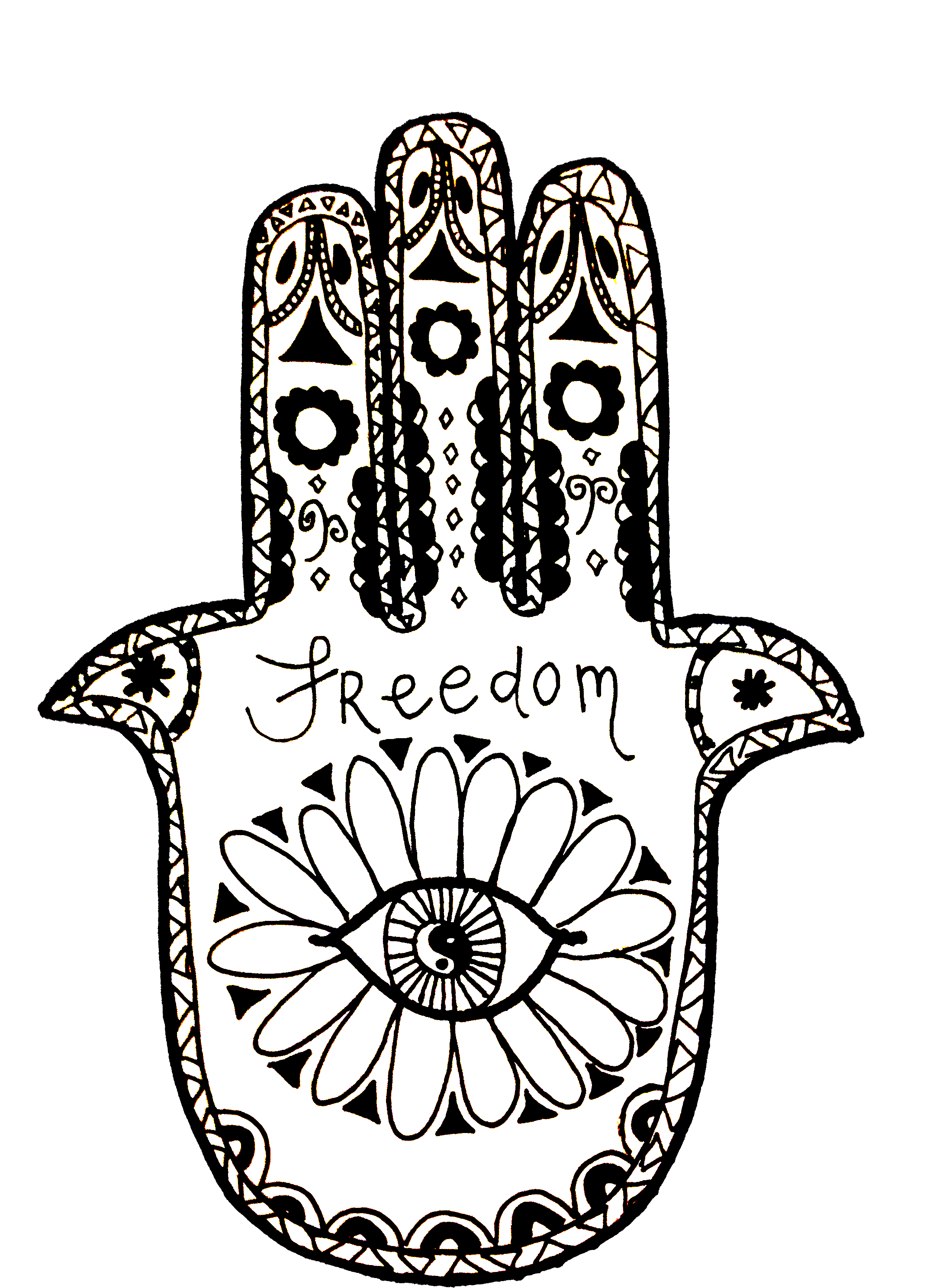 Freedom Hamsa - Hamsa (2448x3264), Png Download