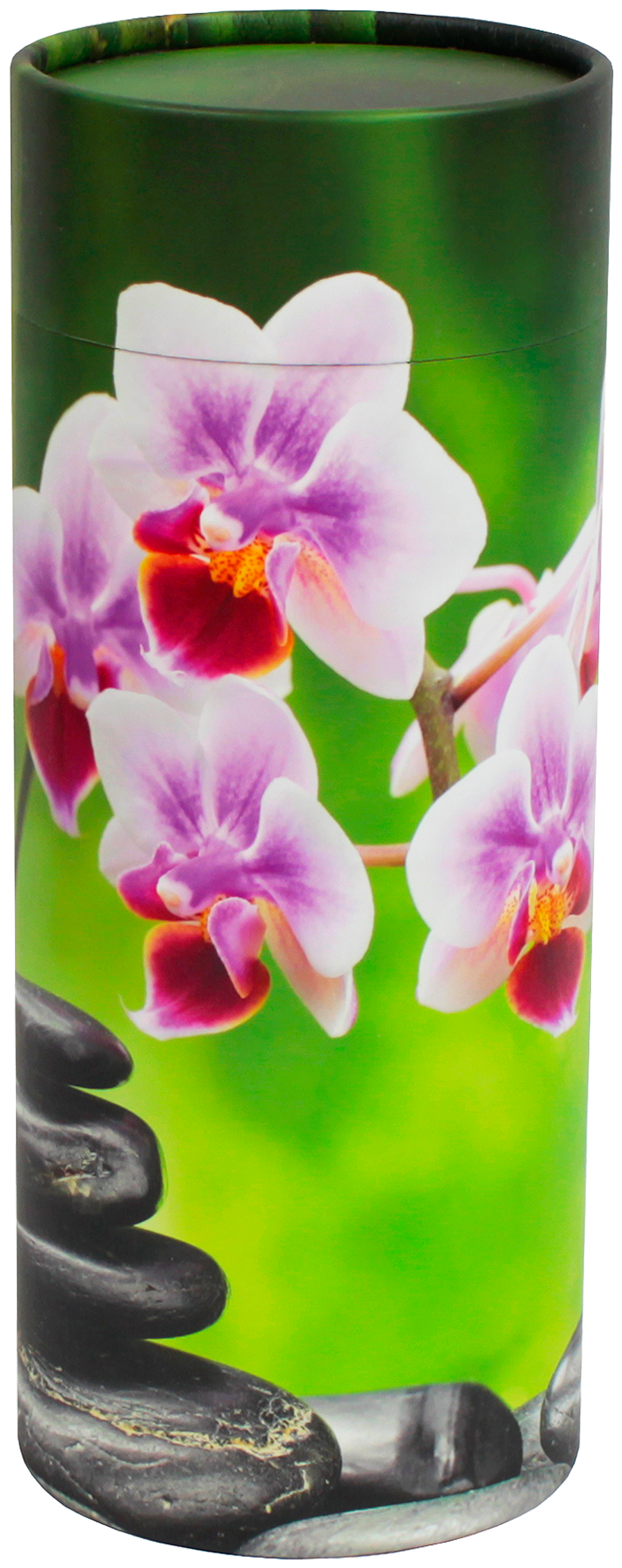 Creative Art - Purple Orchid Flower With Bamboo Stone (1260x2880), Png Download