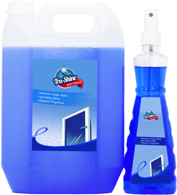 Tru-shine Glass Cleaner - Plastic Bottle (399x500), Png Download