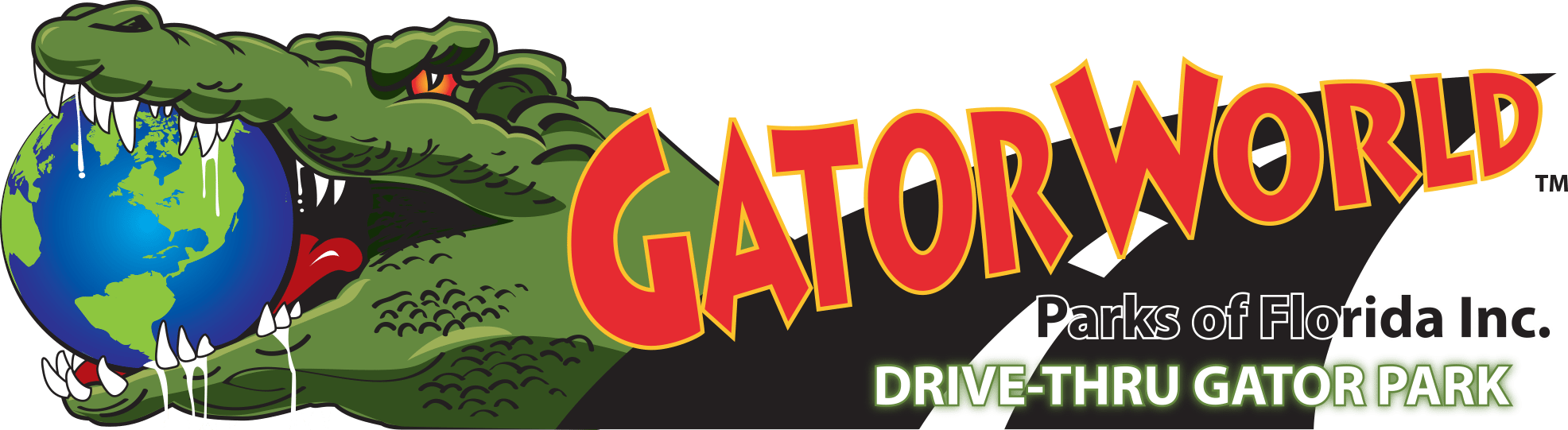 Gator World Wildwood Fl (1972x541), Png Download